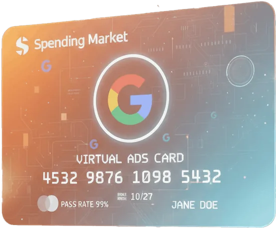 Spending Market virtual card for Google Ads