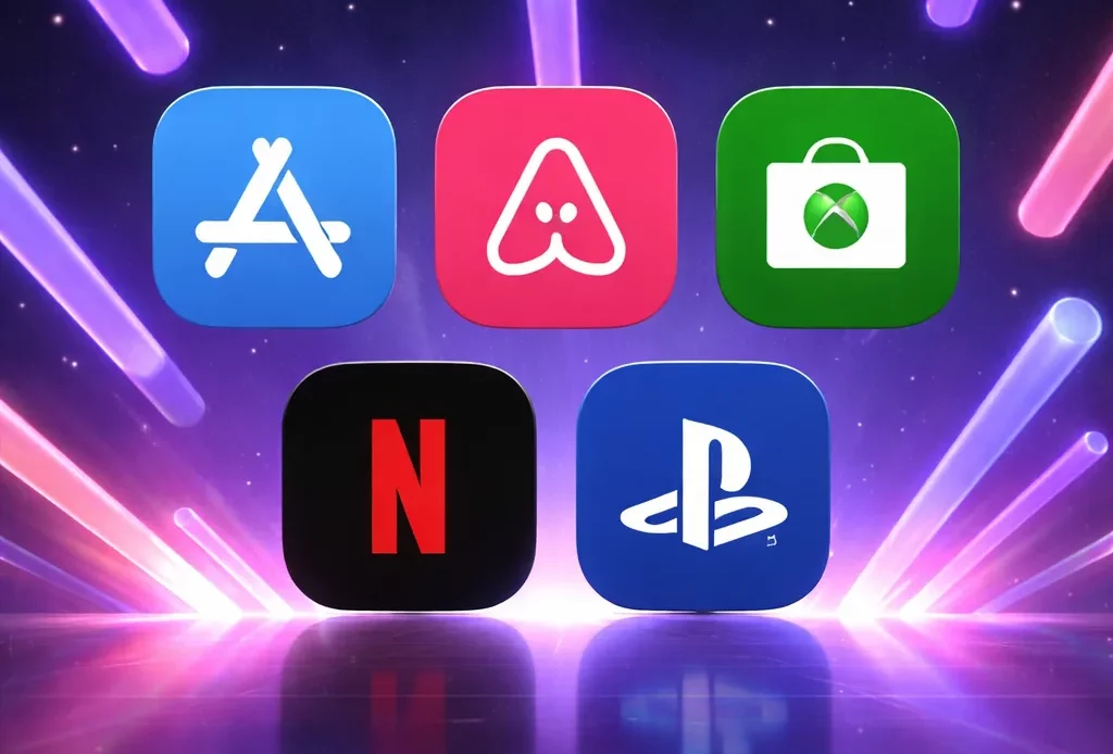 Оплата сервісів: App Store, Airbnb, Xbox, Netflix, PlayStation