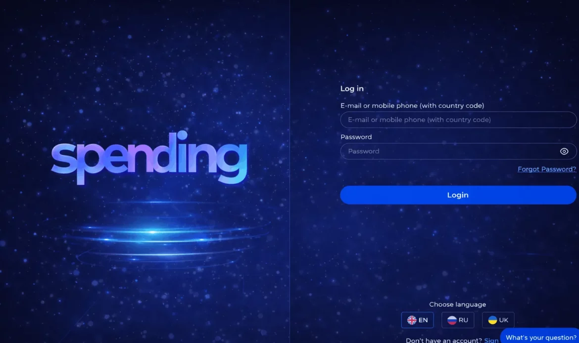 Spending Market sign-in page