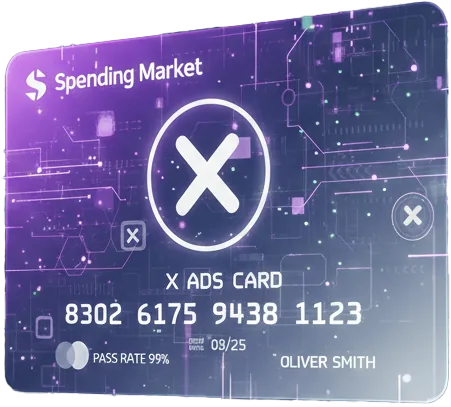 Віртуальна картка Spending Market для реклами в X (Twitter)
